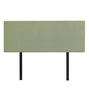 Linen Fabric Queen Bed Deluxe Headboard Bedhead - Olive Green