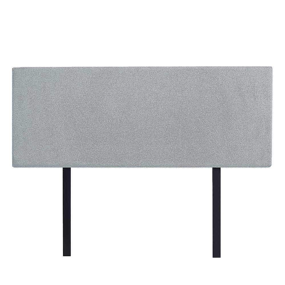 Linen Fabric Queen Bed Deluxe Headboard Bedhead - Stone Grey