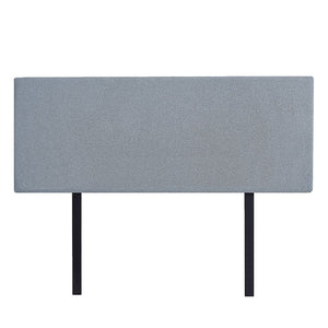 Linen Fabric Queen Bed Deluxe Headboard Bedhead - Berlin Blue