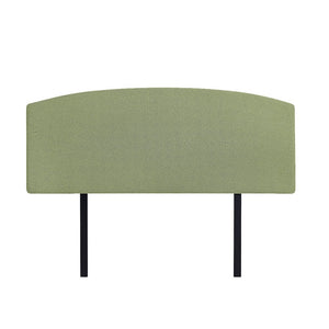 Linen Fabric Double Bed Curved Headboard Bedhead - Olive Green