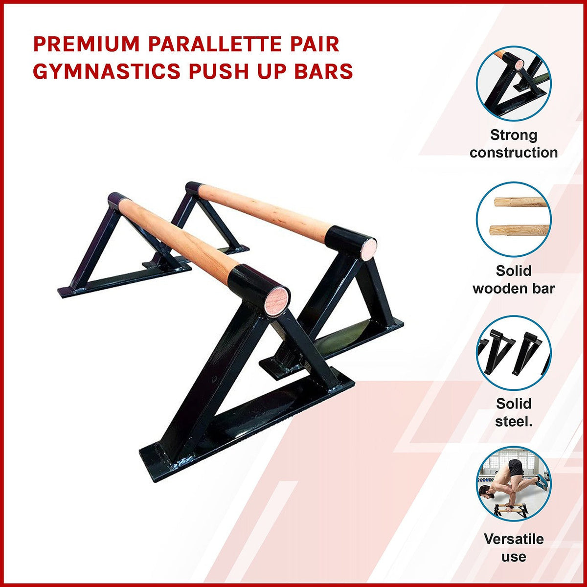 Premium Parallette Pair | Gymnastics Push Up Bars