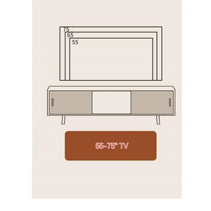 European Style TV Cabinet Entertainment Unit with Storage