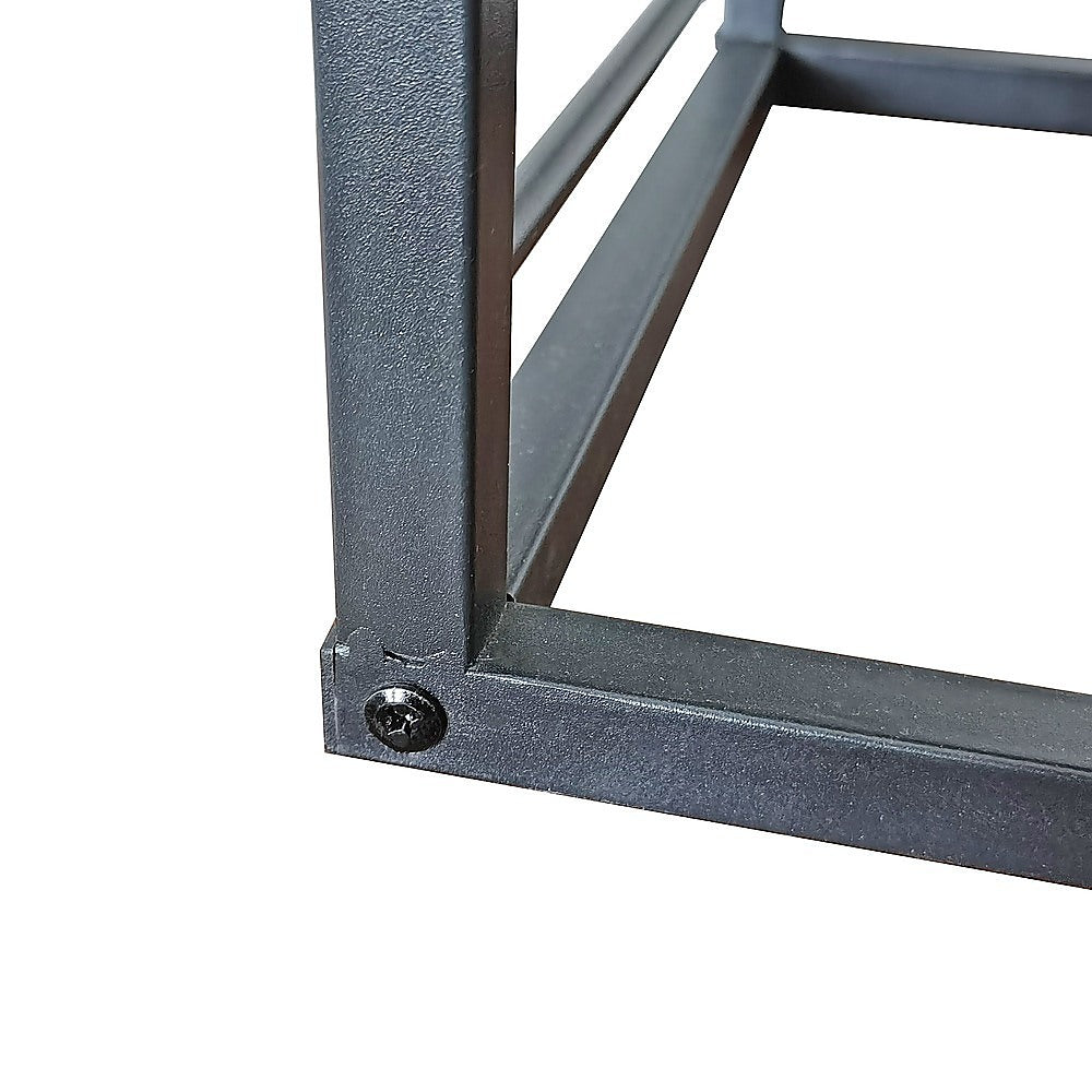 Wooden Sofa Side End Table with Shelf - Nightstand