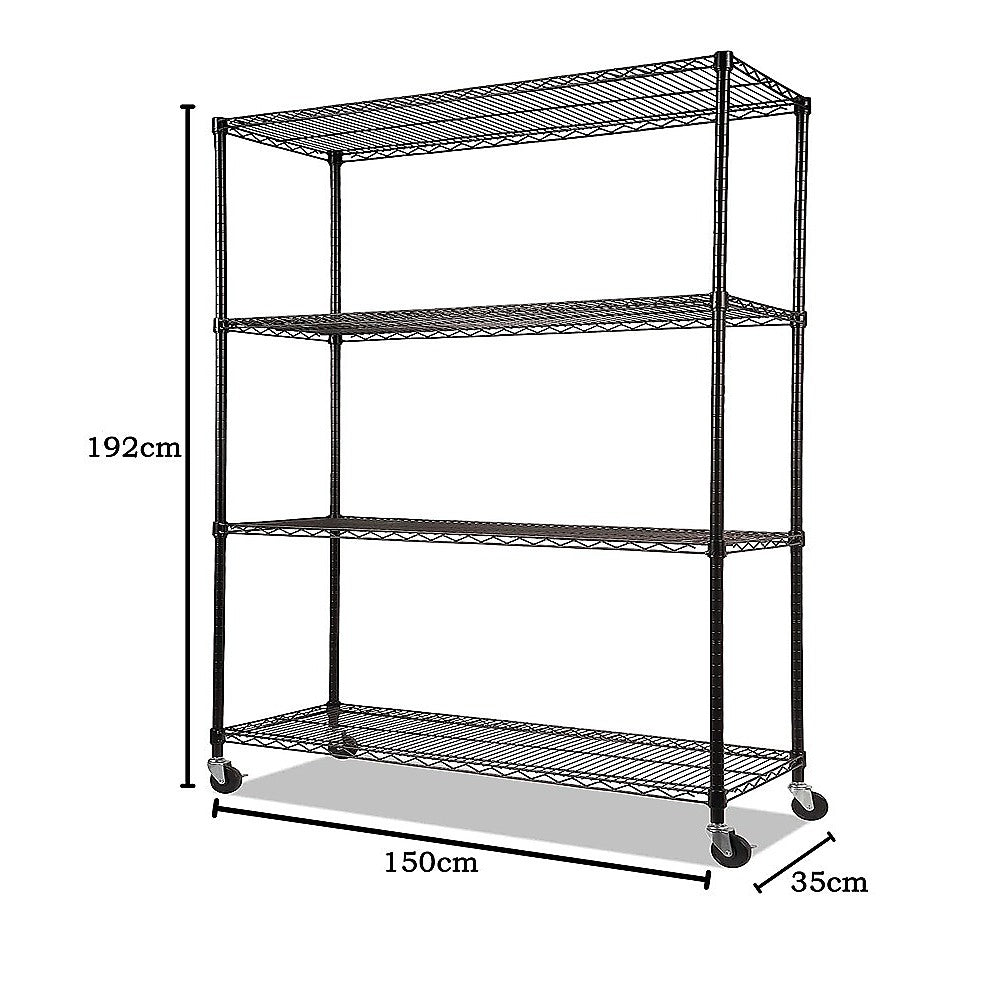 Modular Steel Shelving | 1500 x 350 x 1800mm Wire Storage Shelf