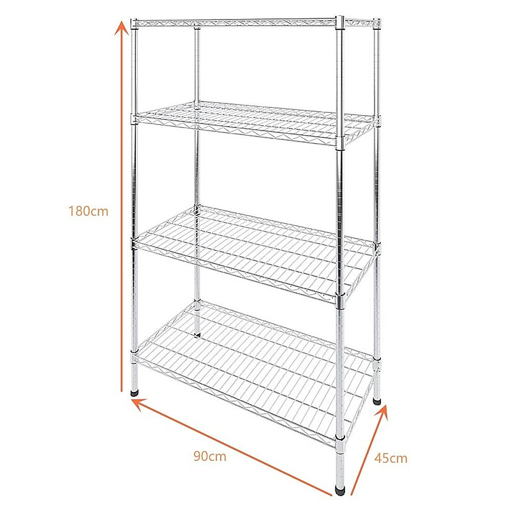 Modular Steel Shelving | 900x450x1800mm Wire Storage Shelf