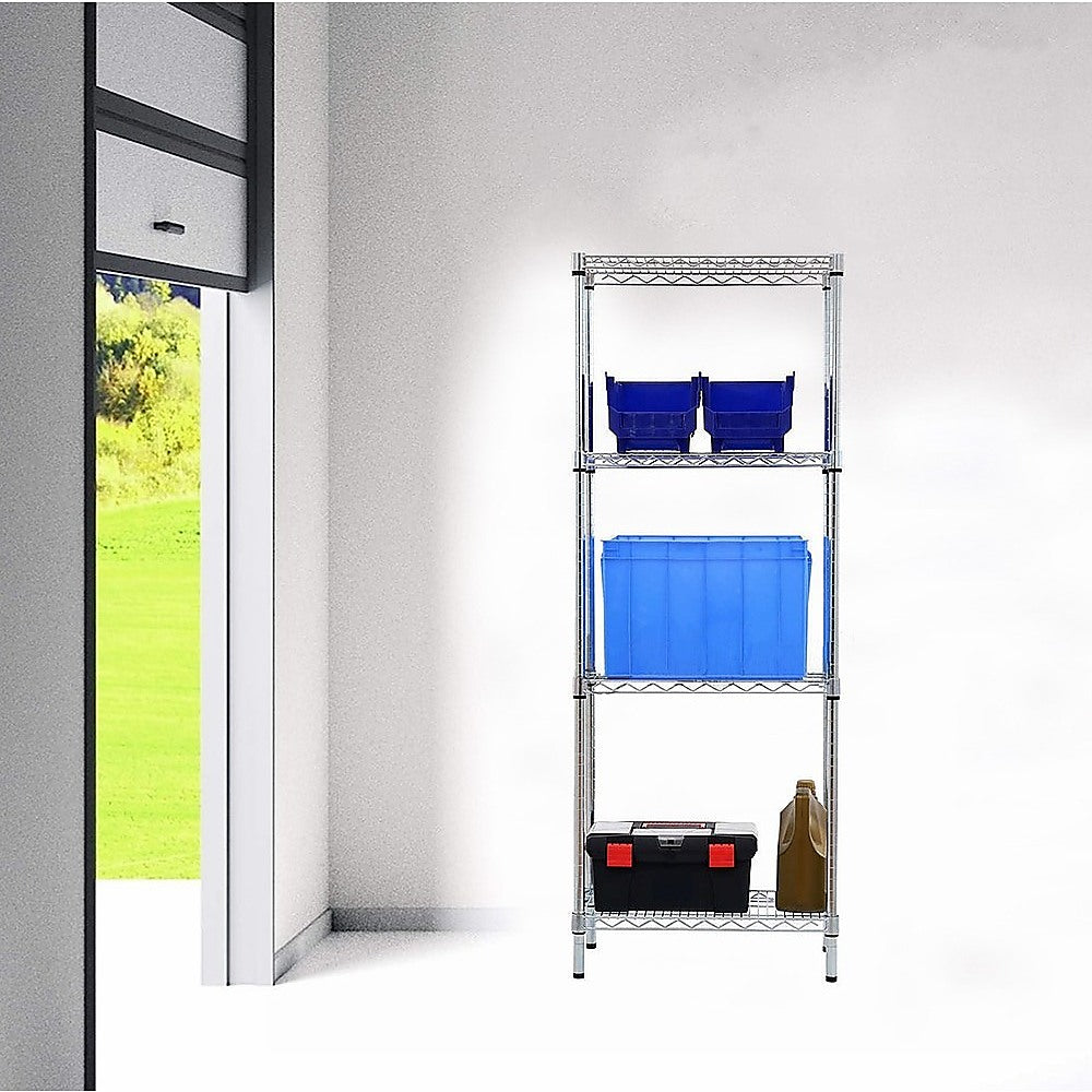 Modular Steel Shelving | 350 x 350 x 1800mm Wire Storage Shelf