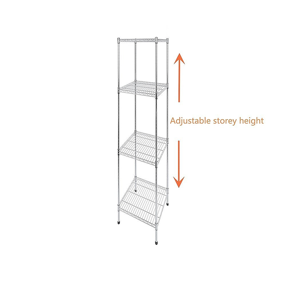 Modular Steel Shelving | 350 x 350 x 1800mm Wire Storage Shelf