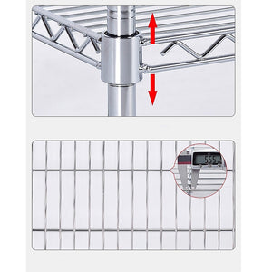 Modular Steel Shelving | 350 x 350 x 1800mm Wire Storage Shelf