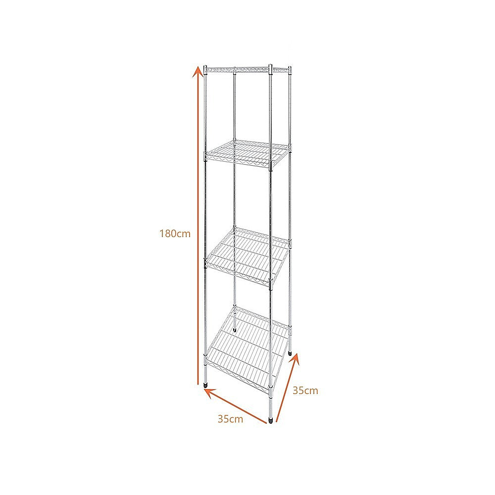 Modular Steel Shelving | 350 x 350 x 1800mm Wire Storage Shelf