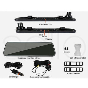 1080P Dash Camera | Front and Rear Smart Car DVR | Night Vision