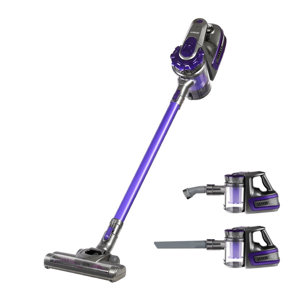 Devanti 150 Cordless Handheld Stick Vacuum Cleaner 2 Speed Purple And Grey