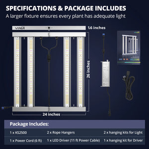 ViparSpectra KS2500 LED Grow Light - 250W