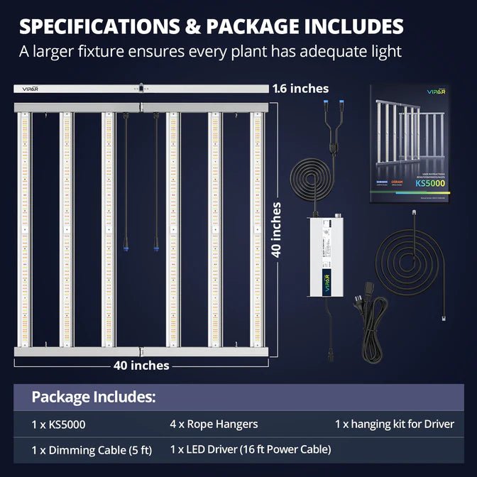 ViparSpectra KS5000 LED Grow Light - 500W