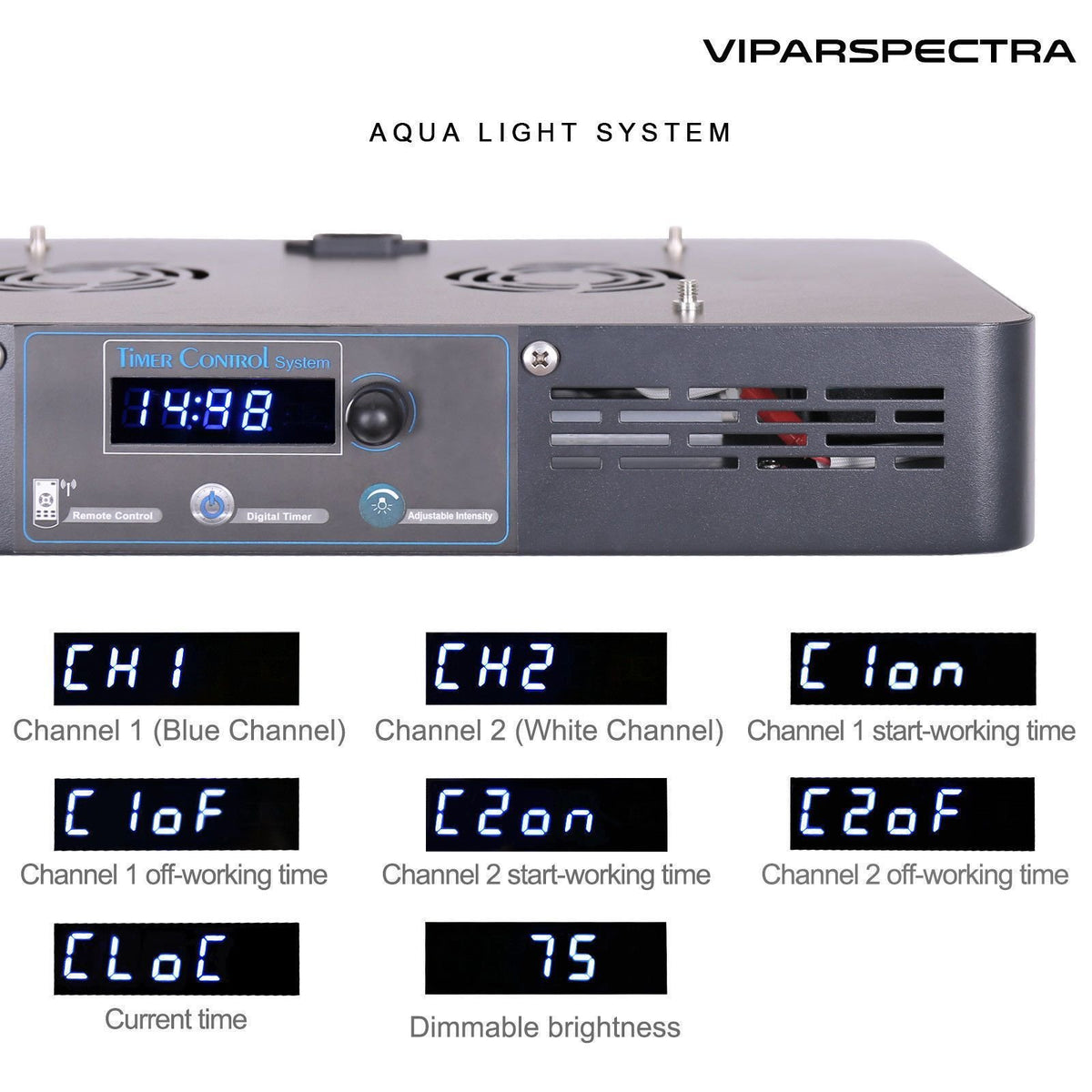 Viparspectra 165W LED Aquarium Light With Timer