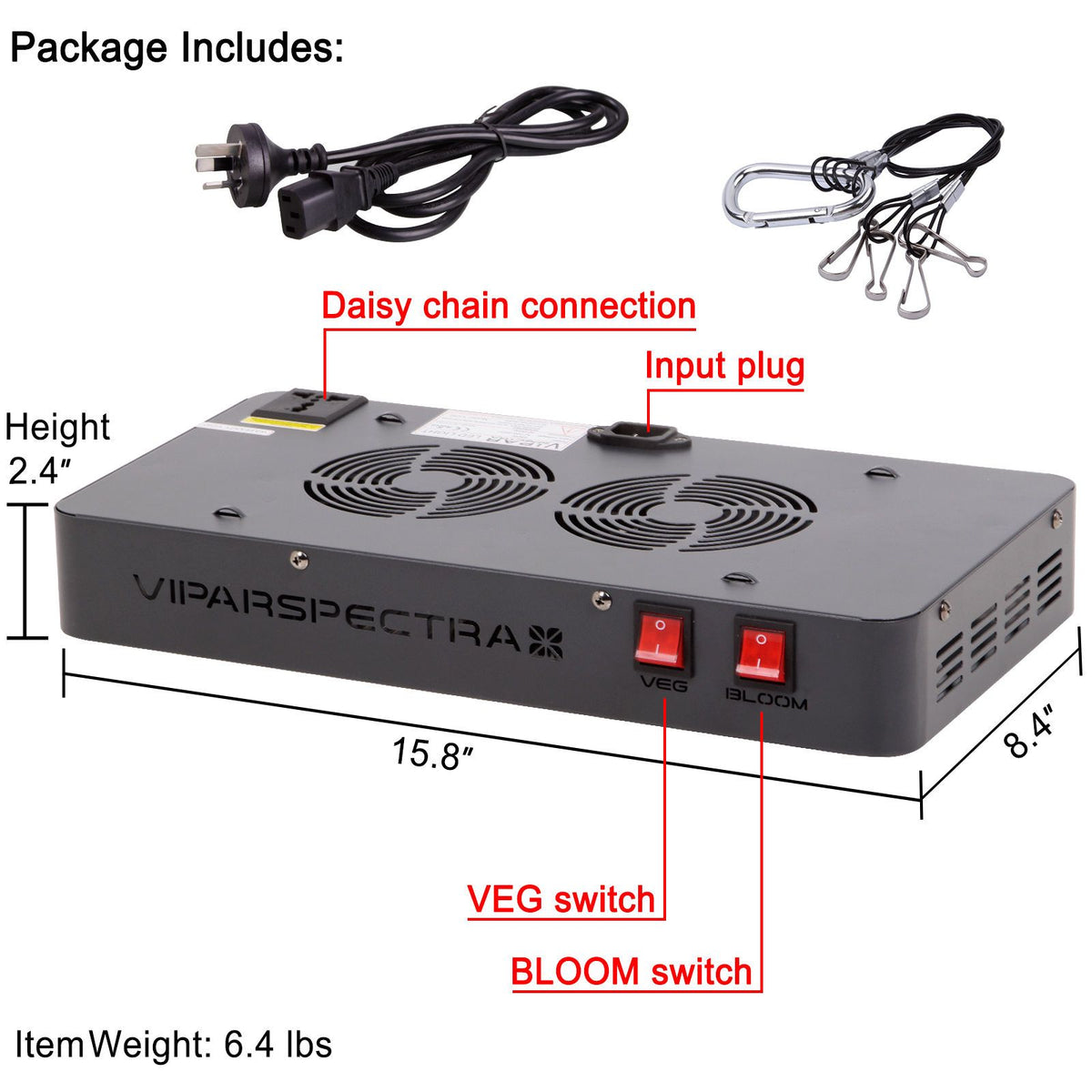 2 Viparspectra 450 Watt LED Grow Lights