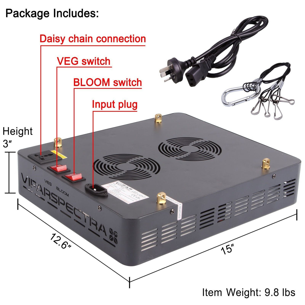 Viparspectra 600 Watt LED Grow Light
