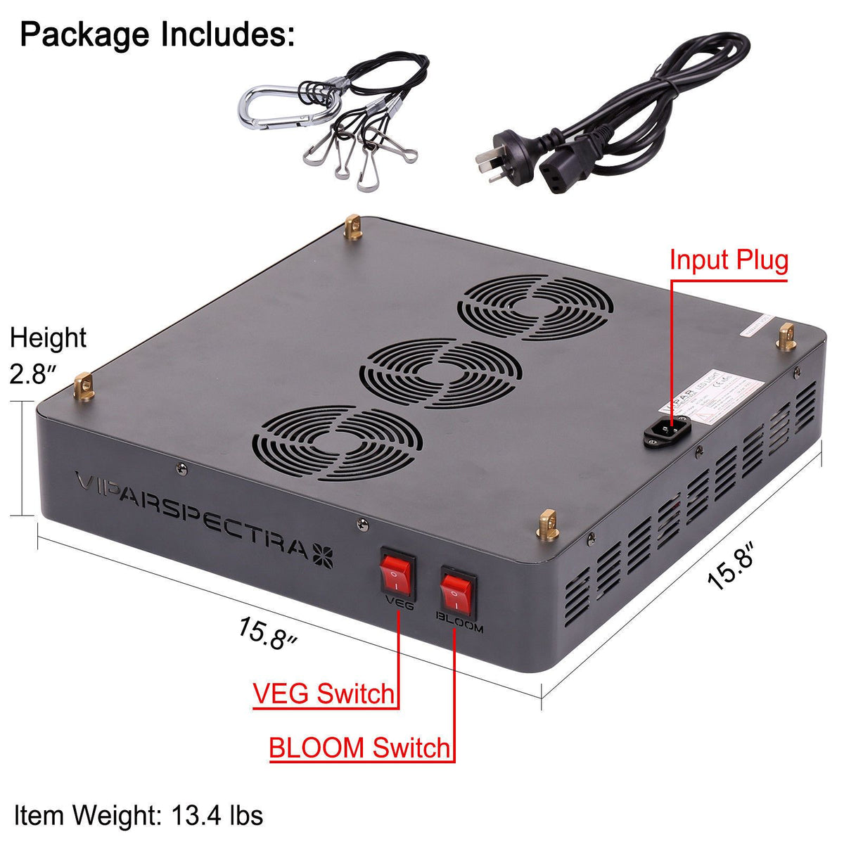 Viparspectra V900 - 900 Watt LED Grow Light