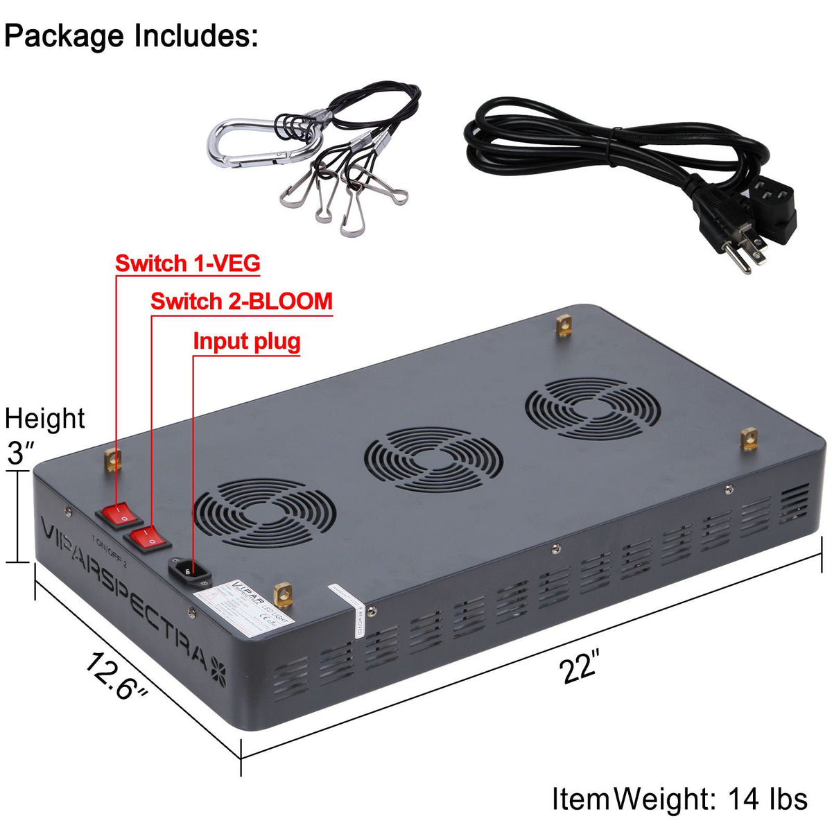 Viparspectra R900 - 900 Watt LED Grow Light