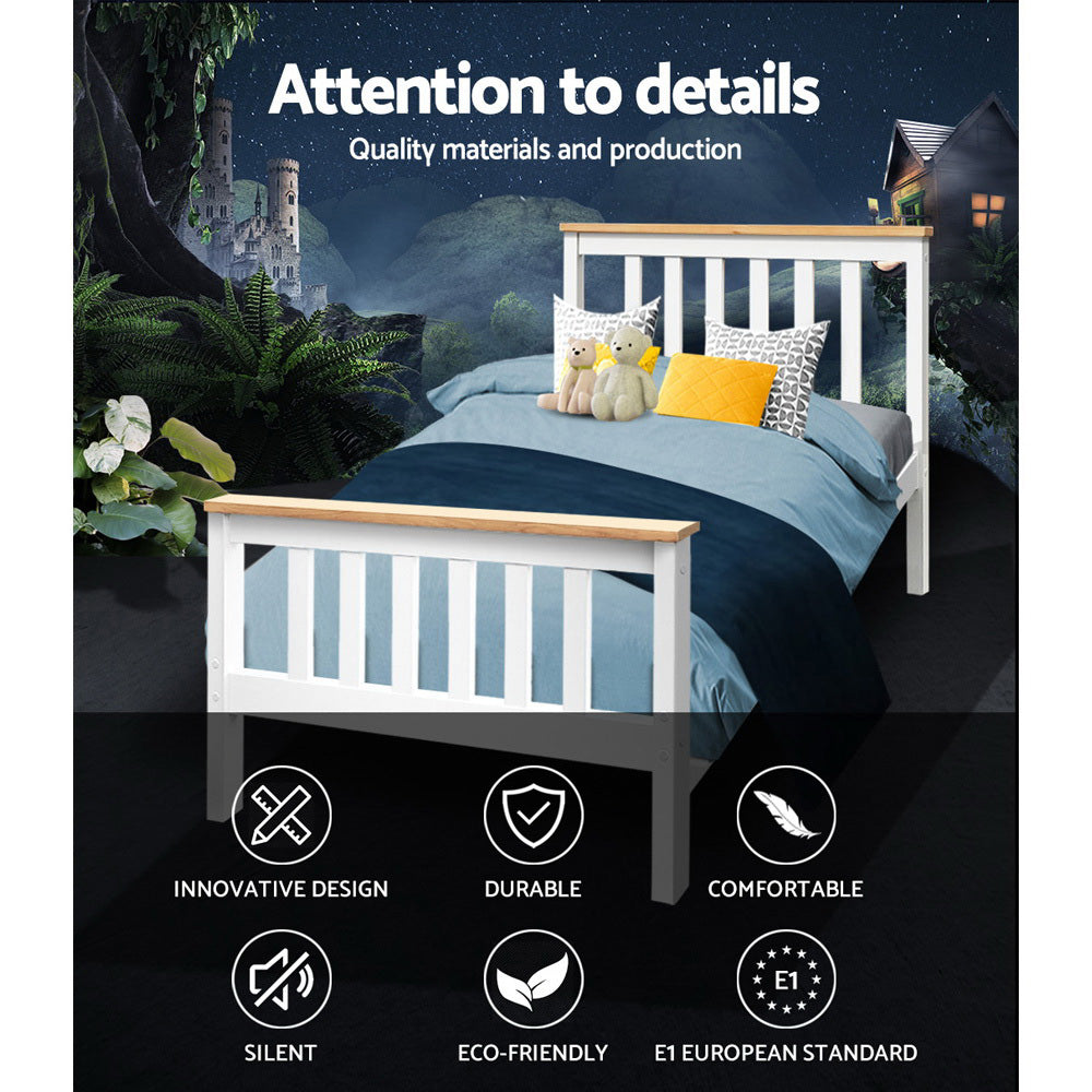 Single Wooden Bed Frame | Bedroom Furniture | Kids