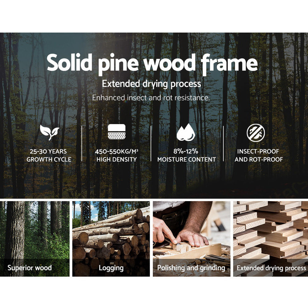 Single Wooden Bed Frame | Bedroom Furniture | Kids