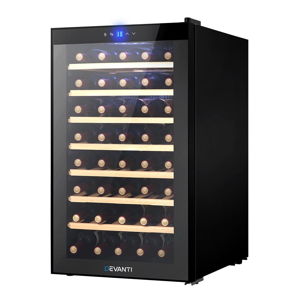 51 Bottle Black Wine Cooler Chiller Fridge