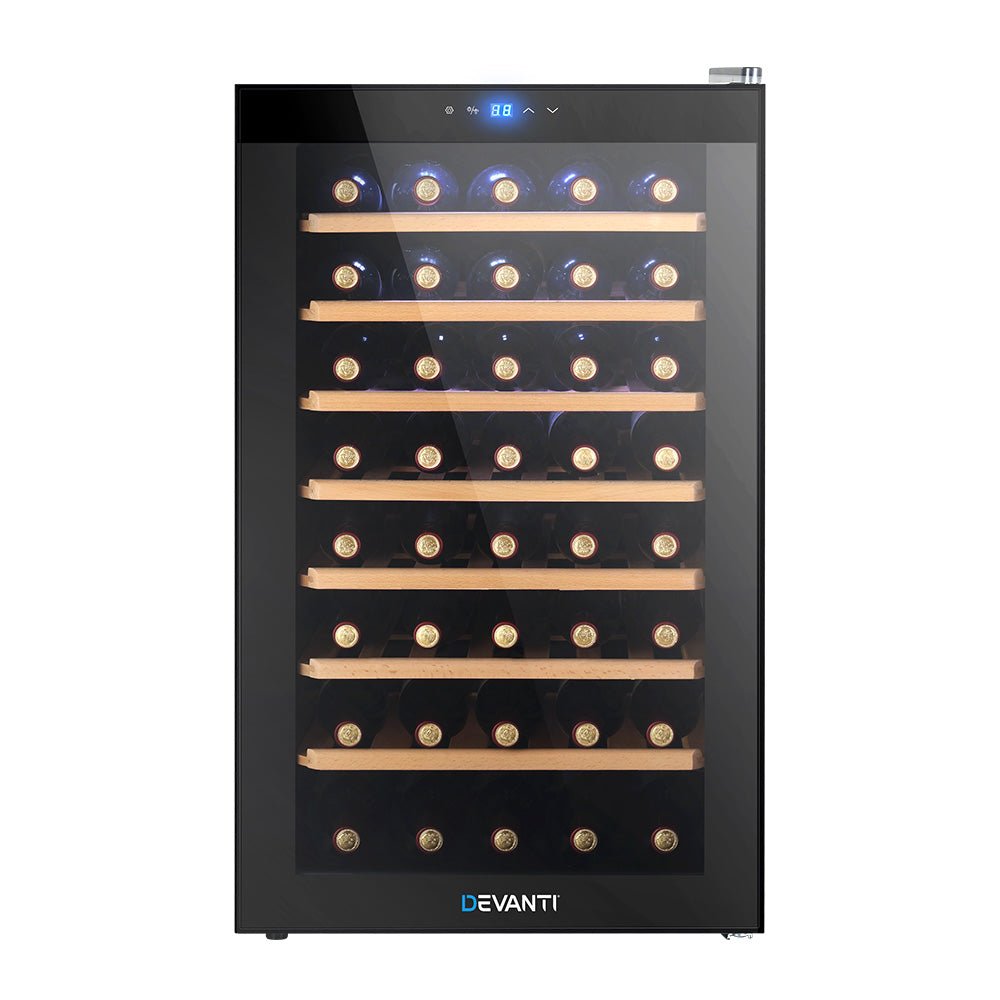51 Bottle Black Wine Cooler Chiller Fridge