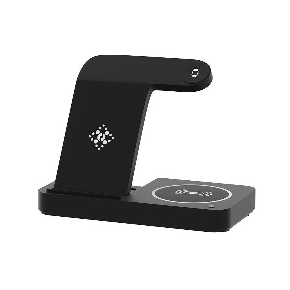 Devanti 4-in-1 Wireless Charger Station Fast Charging for Phone | Black