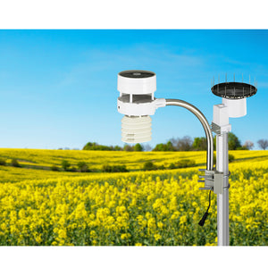 Devanti Weather Station Ultrasonic Anemometer Outdoor WiFi | Solar-Powered Rain Gauge