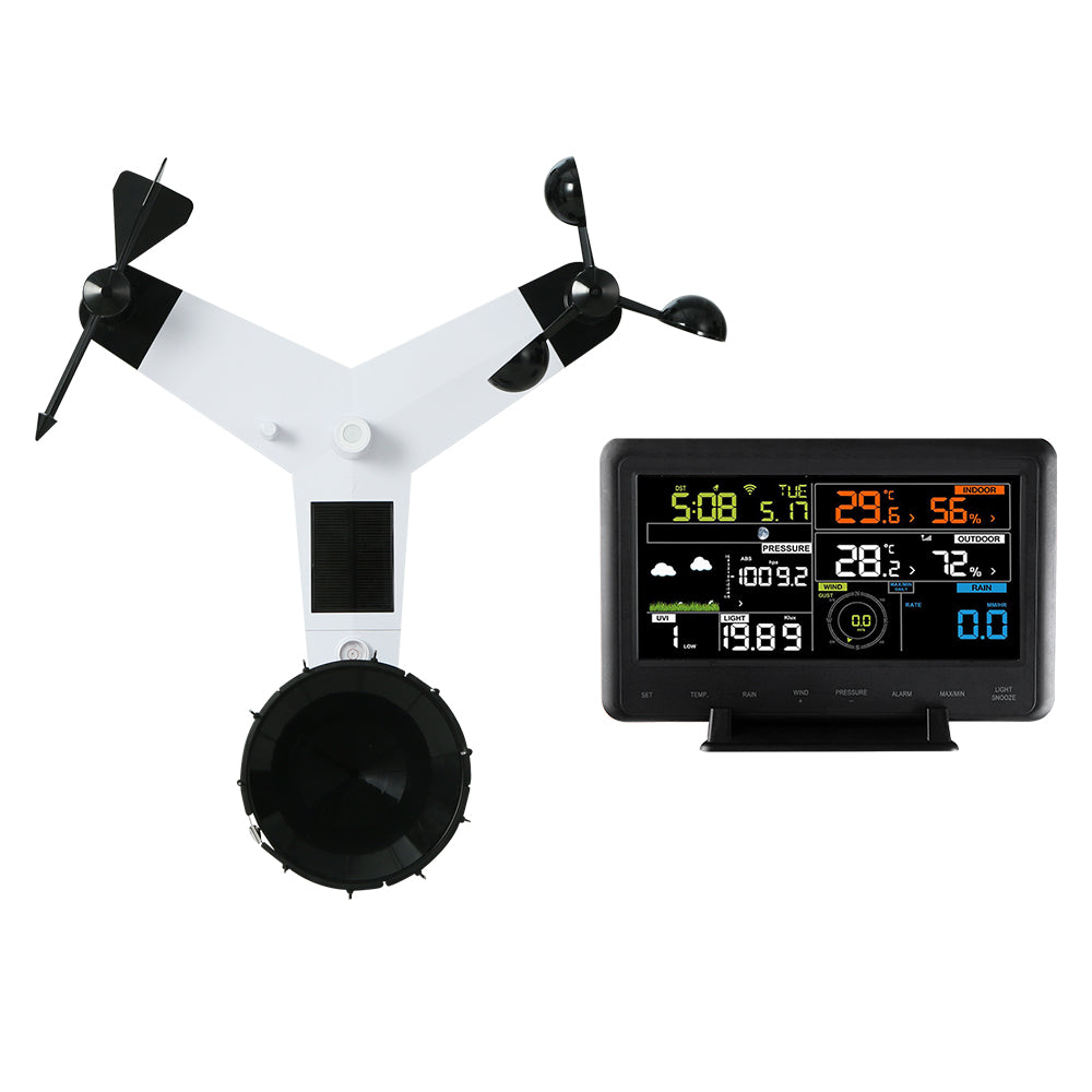 Devanti Weather Station Indoor Outdoor Wireless WiFi | Professional Solar Sensor Weather Station