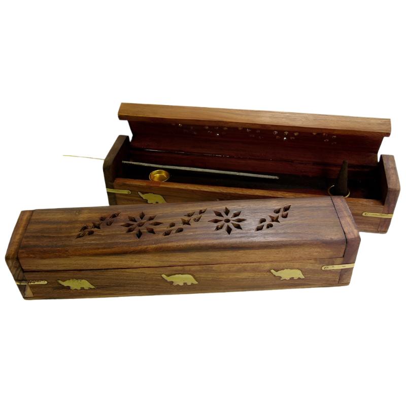 Wooden Incense Holder - 10" Rounded Lid