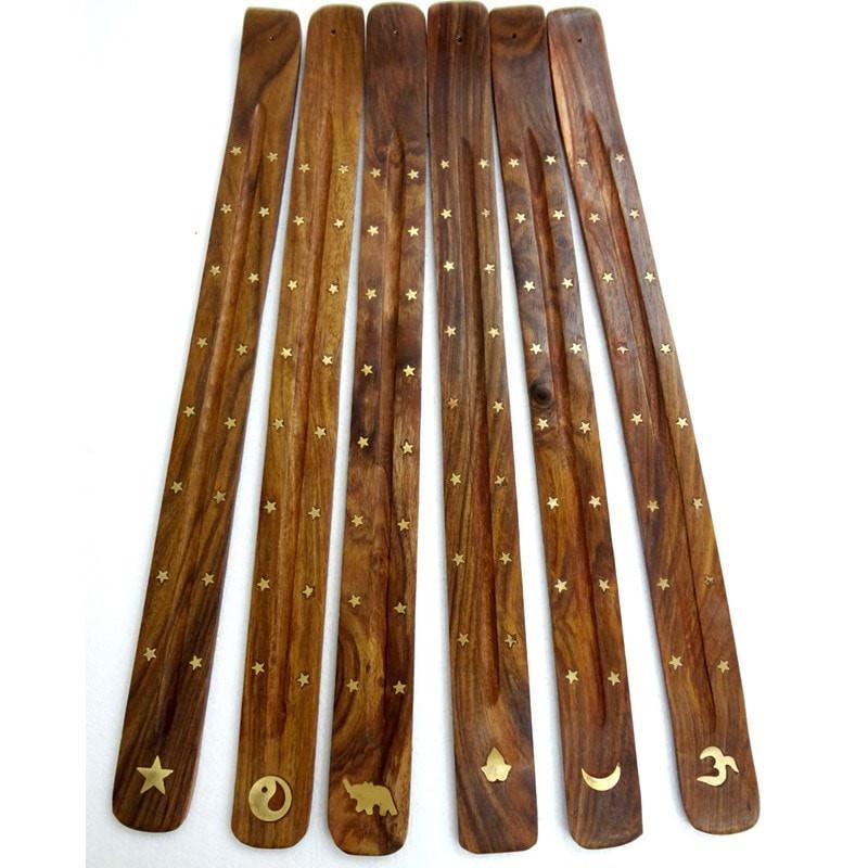 Wooden Incense Holders- Flat Garden Ashcatchers