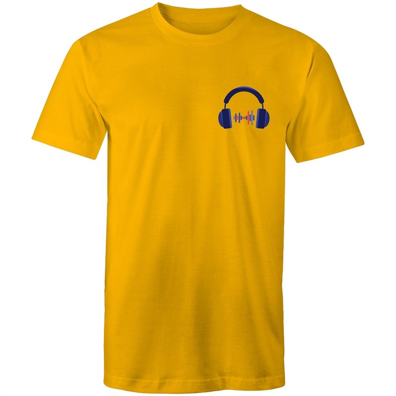 Men's Music Headphones Pocket T-shirt