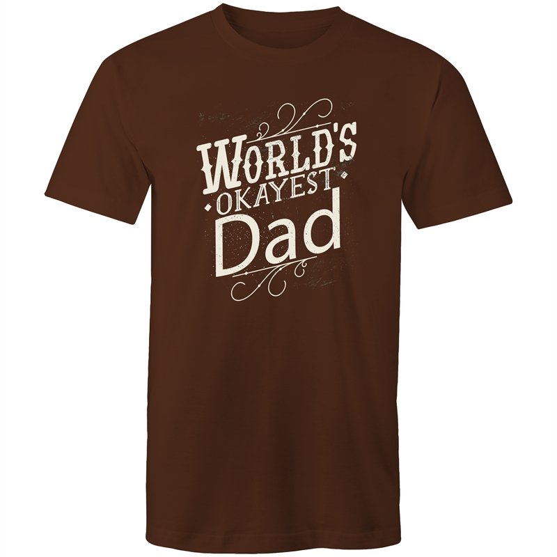 Men's Funny World's Okayest Dad T-shirt