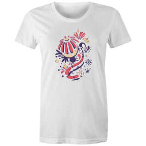 Women's Abstract Flower Art T-shirt