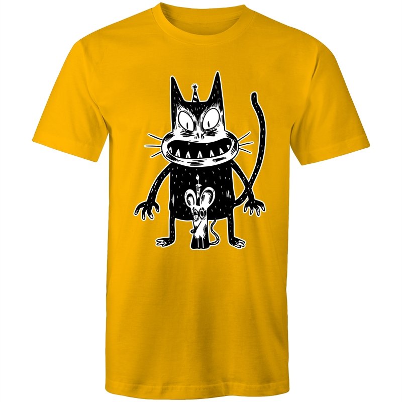 Men's Angry Cat Birthday Printed T-shirt