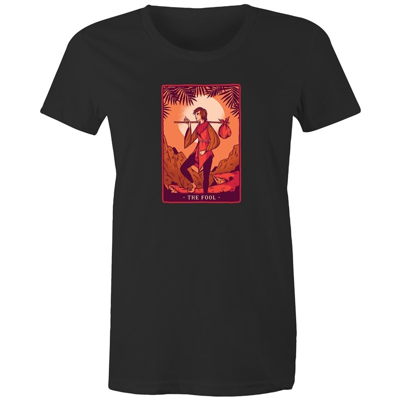 Women's Funny The Fool Tarot Card T-shirt