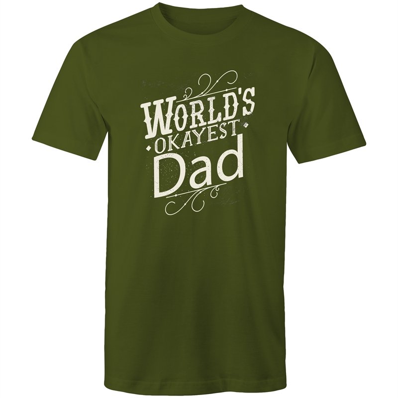 Men's Funny World's Okayest Dad T-shirt