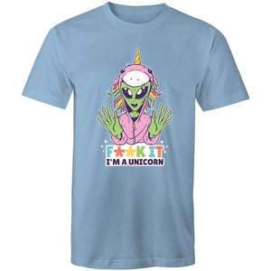 Men's Funny + Rude Alien Unicorn T-shirt