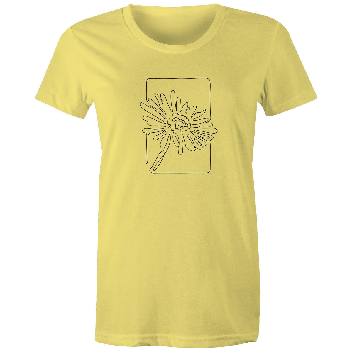 Women's Flower Line Art T-shirt