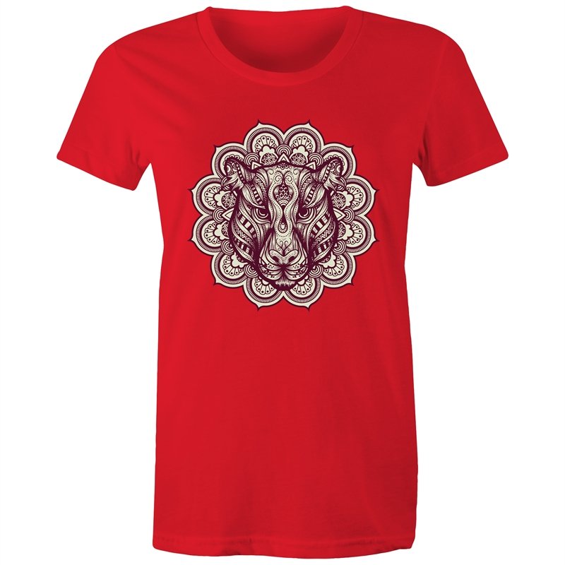 Women's Mandala Lotus Jaguar T-shirt