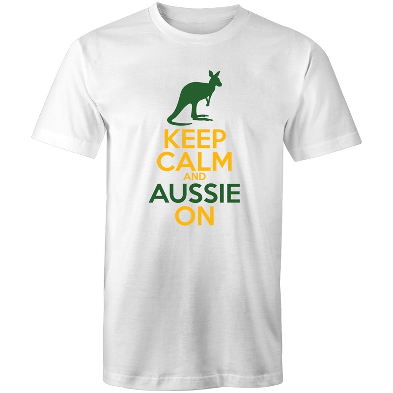 Men's Keep Calm And Aussie On T-shirt