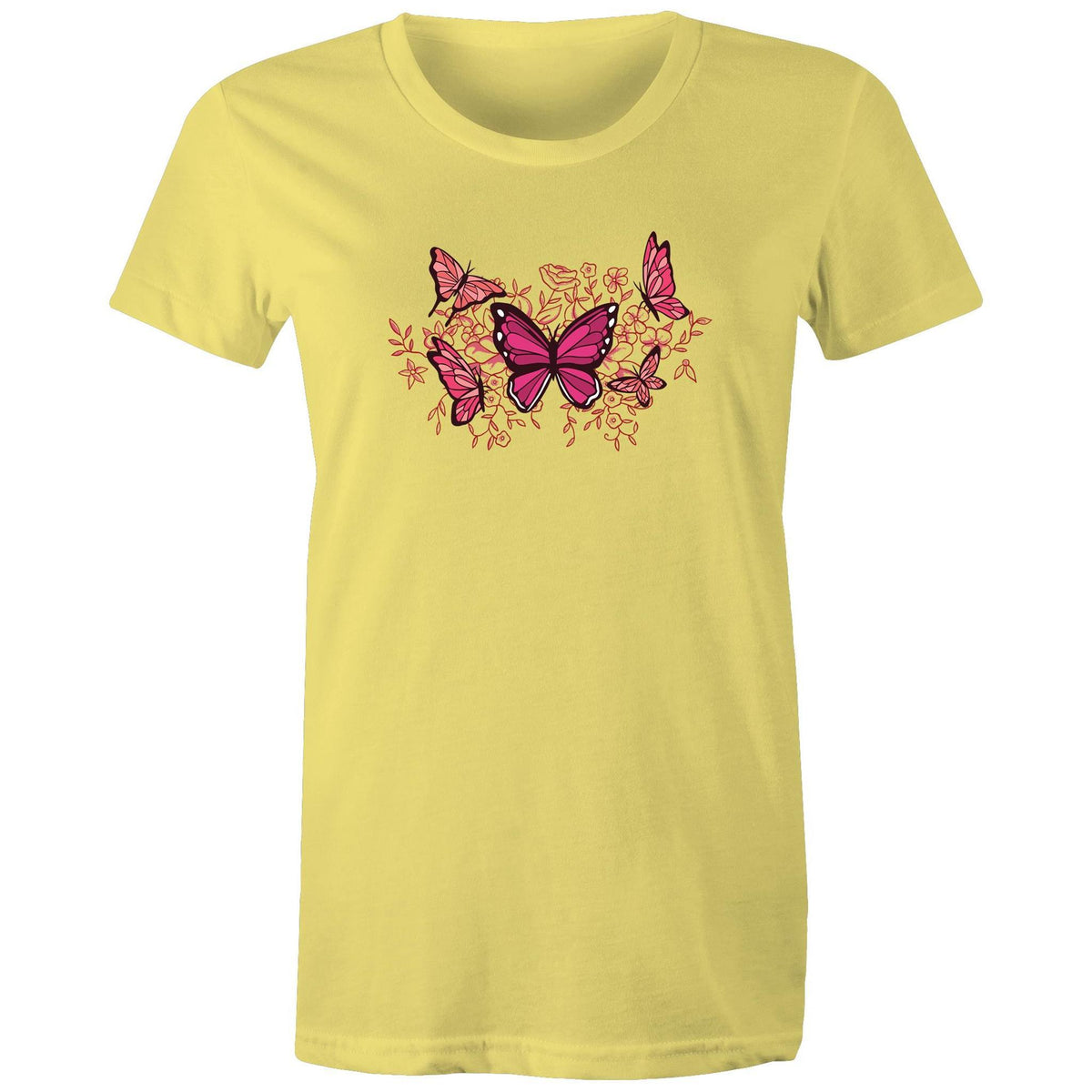 Women's Butterflies and Flowers T-shirt