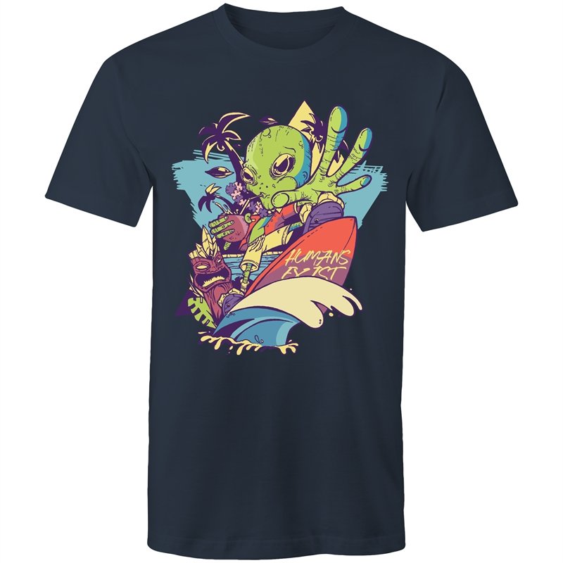 Men's Cool Surfing Alien T-shirt