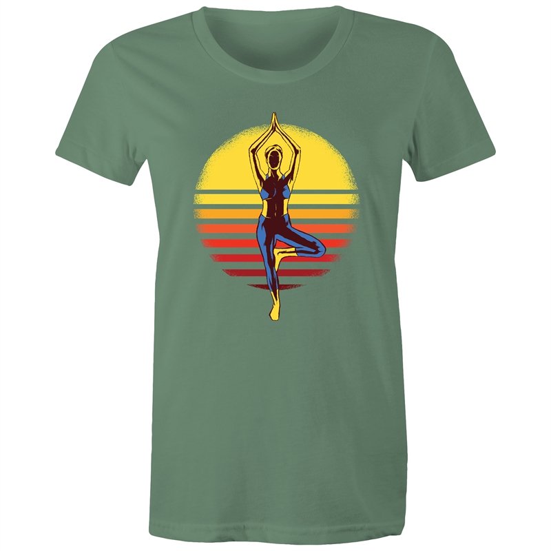 Women's Yoga Sunset T-shirt