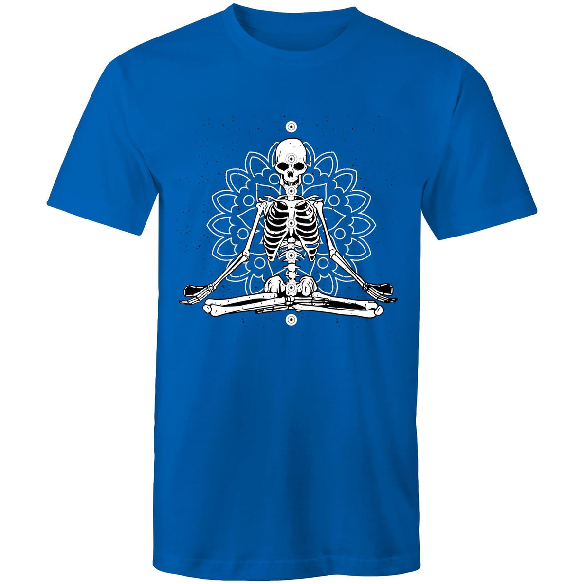 Men's Meditating Skeleton With Lotus Background T-shirt