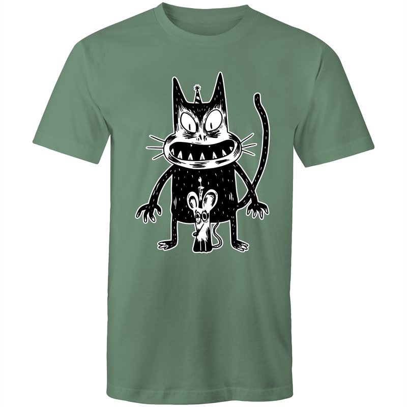 Men's Angry Cat Birthday Printed T-shirt