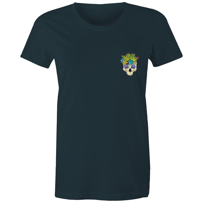Women's Cactus Skull Pocket T-shirt