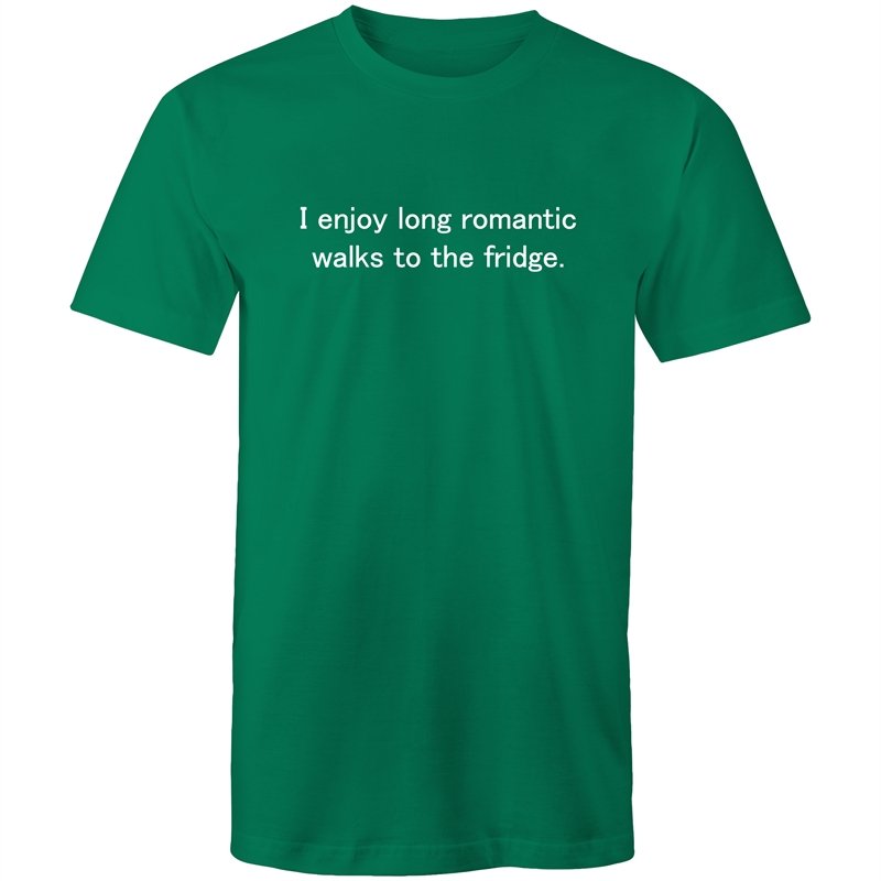 Men's Funny I Enjoy Long Romantic Walks To The Fridge T-shirt