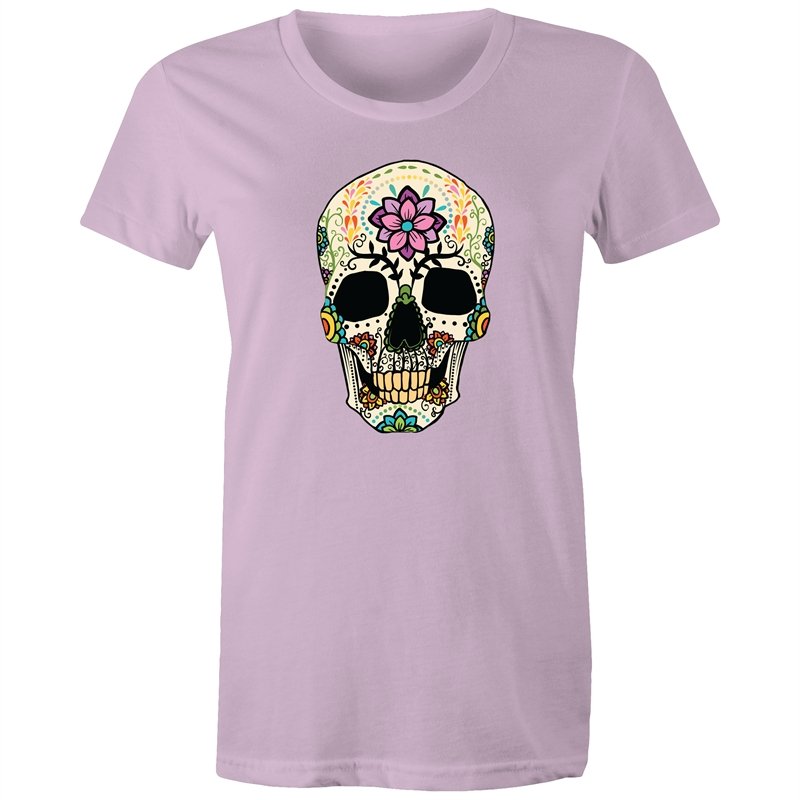 Women's Flower Sugar Skull T-shirt