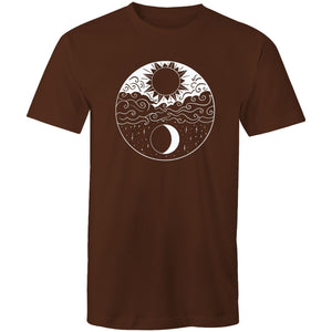 Men's Cool Sun And Moon Art T-shirt